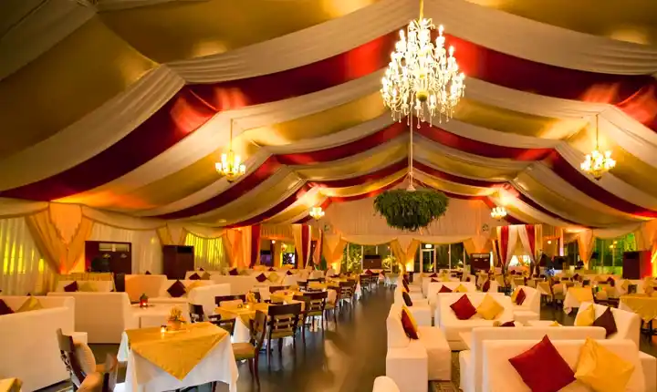 picture of a ramadan tent interior